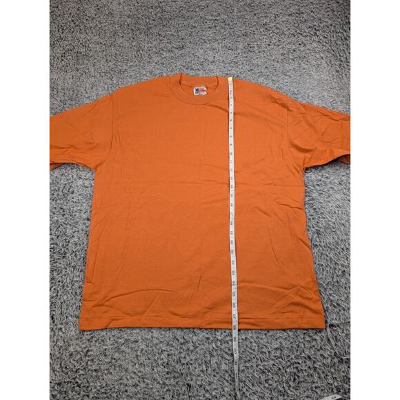 Vintage Clothes To Live In Shirt Men Extra Large Orange Crew Neck Single Stitch - Picture 4 of 6